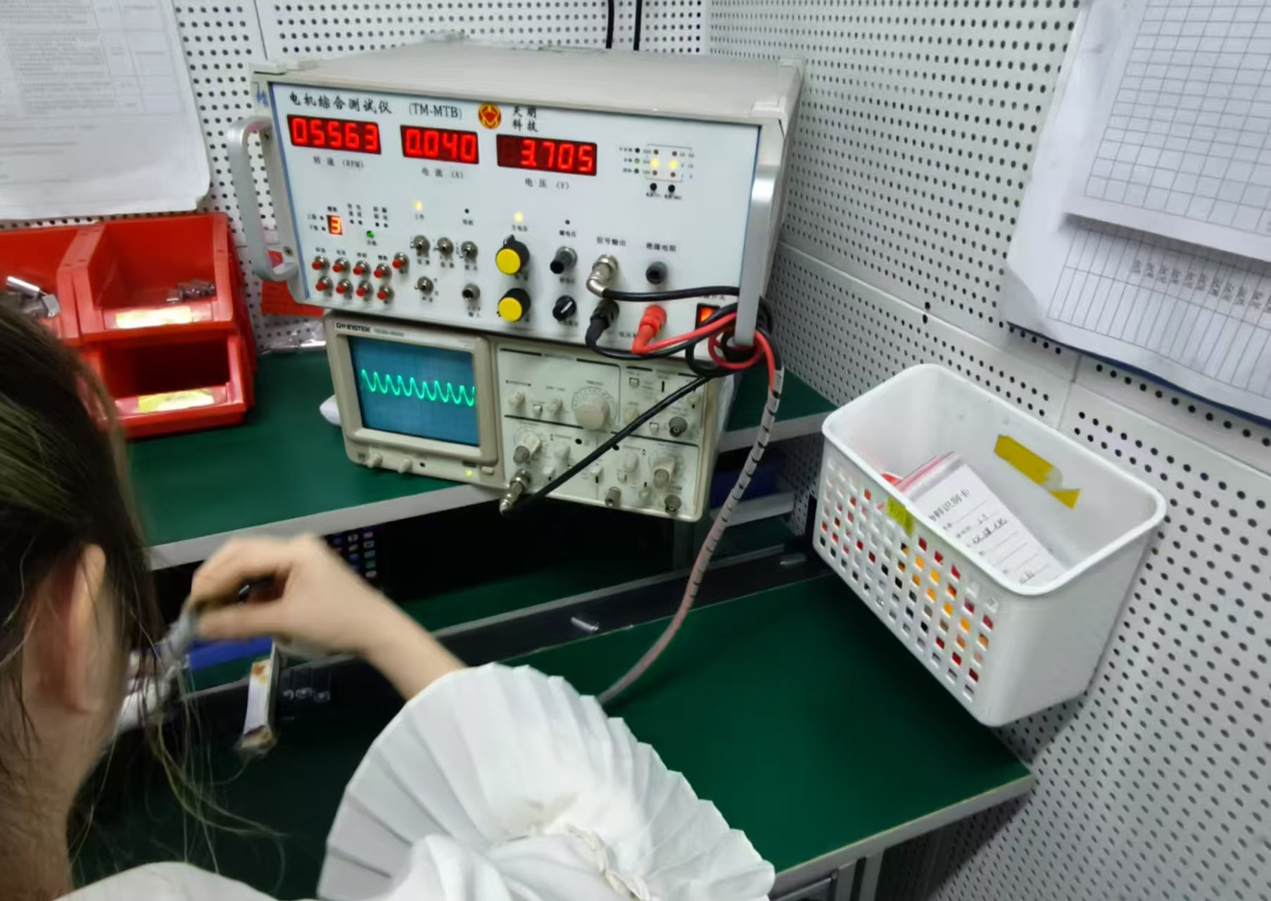 Staff in sample testing